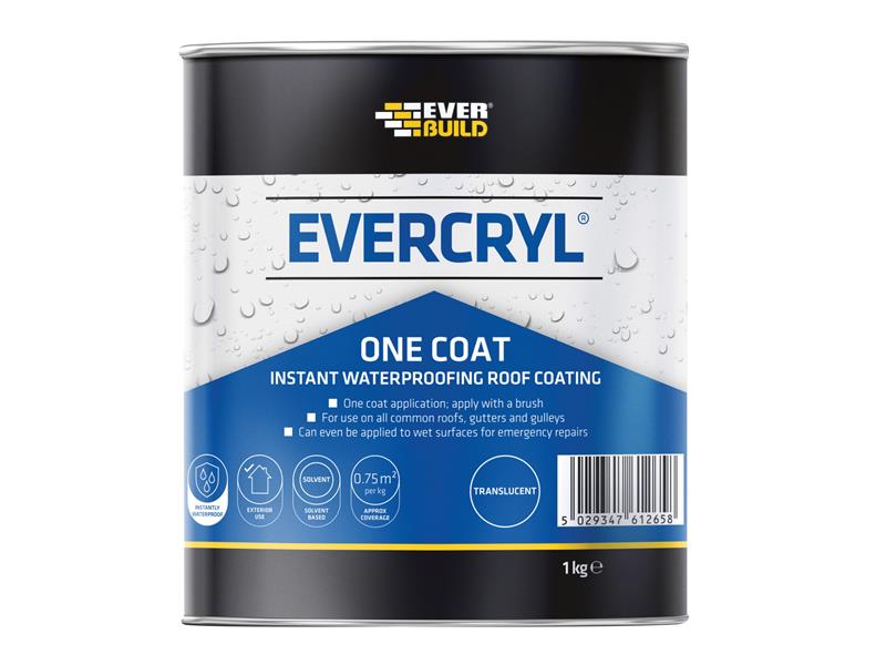 Everbuild EVBEVCCL01 EVERCRYL® One Coat Clear 1kg