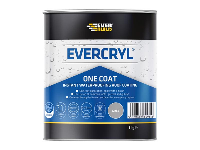 Everbuild EVBEVCGY01 EVERCRYL® One Coat Grey 1kg
