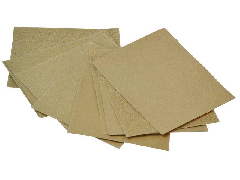 Faithfull FAIACBGPA Cork Block Glasspaper Sanding Sheets Assorted (Pack 10)