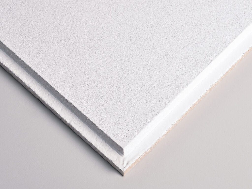 Zentia Armstrong Perla Ceiling Tiles Tegular24 Edge 600mm x 600mm - Box of 12 (4.32m2) - BP2803M4B