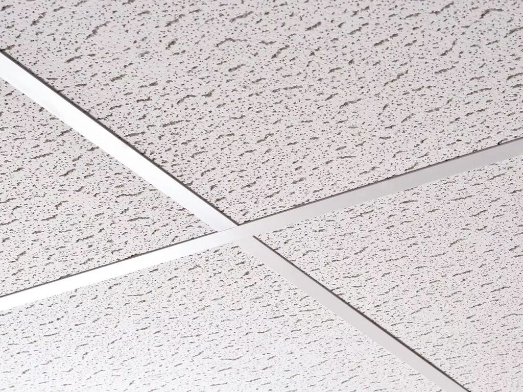 Zentia Armstrong Fission Ceiling Tiles Board Edge 600mm x 600mm - Box of 16 (5.76m2) - BP958M3C