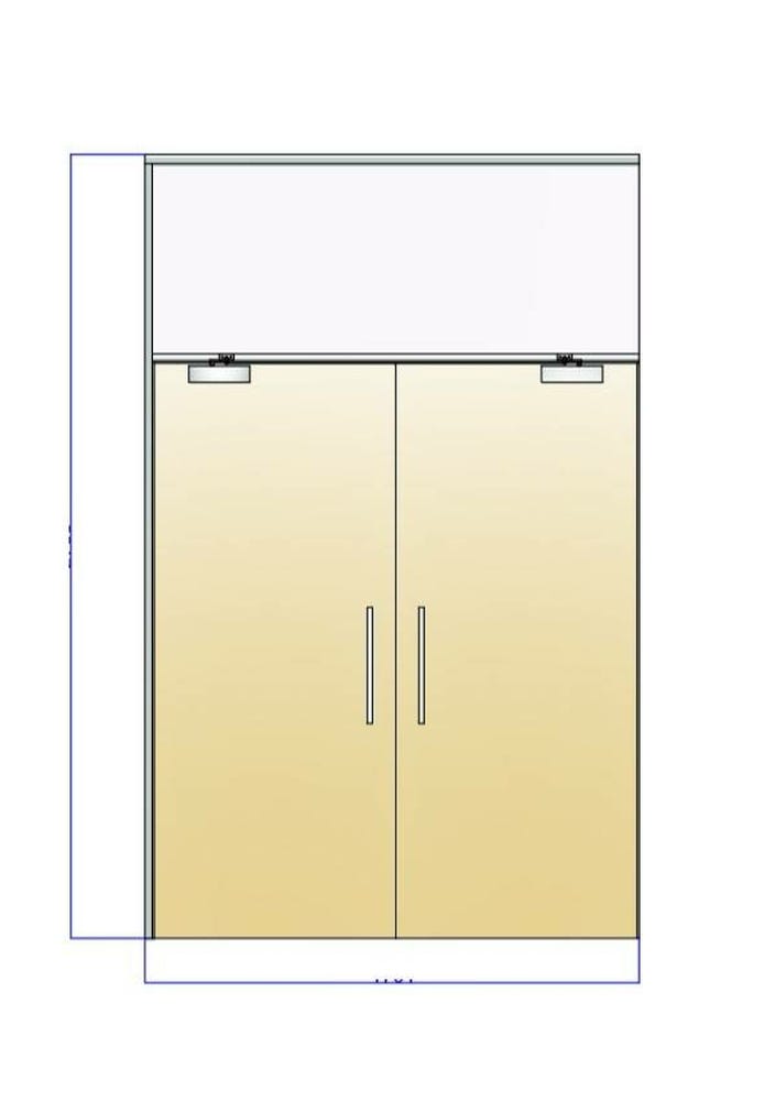 System 3000 double door and solid head module at Building Materials