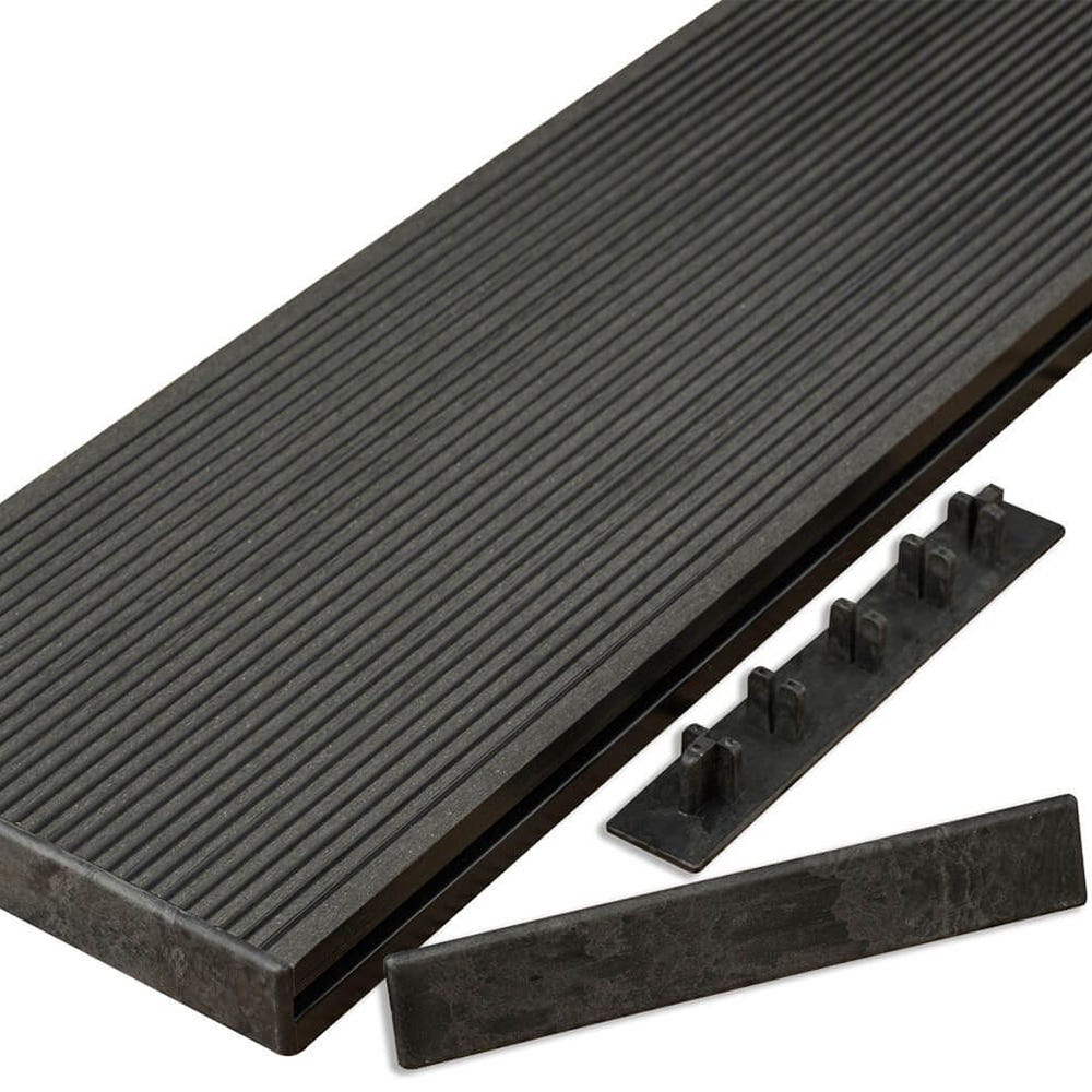 Cladco Hollow Composite Decking End Caps - Charcoal at Building Materials