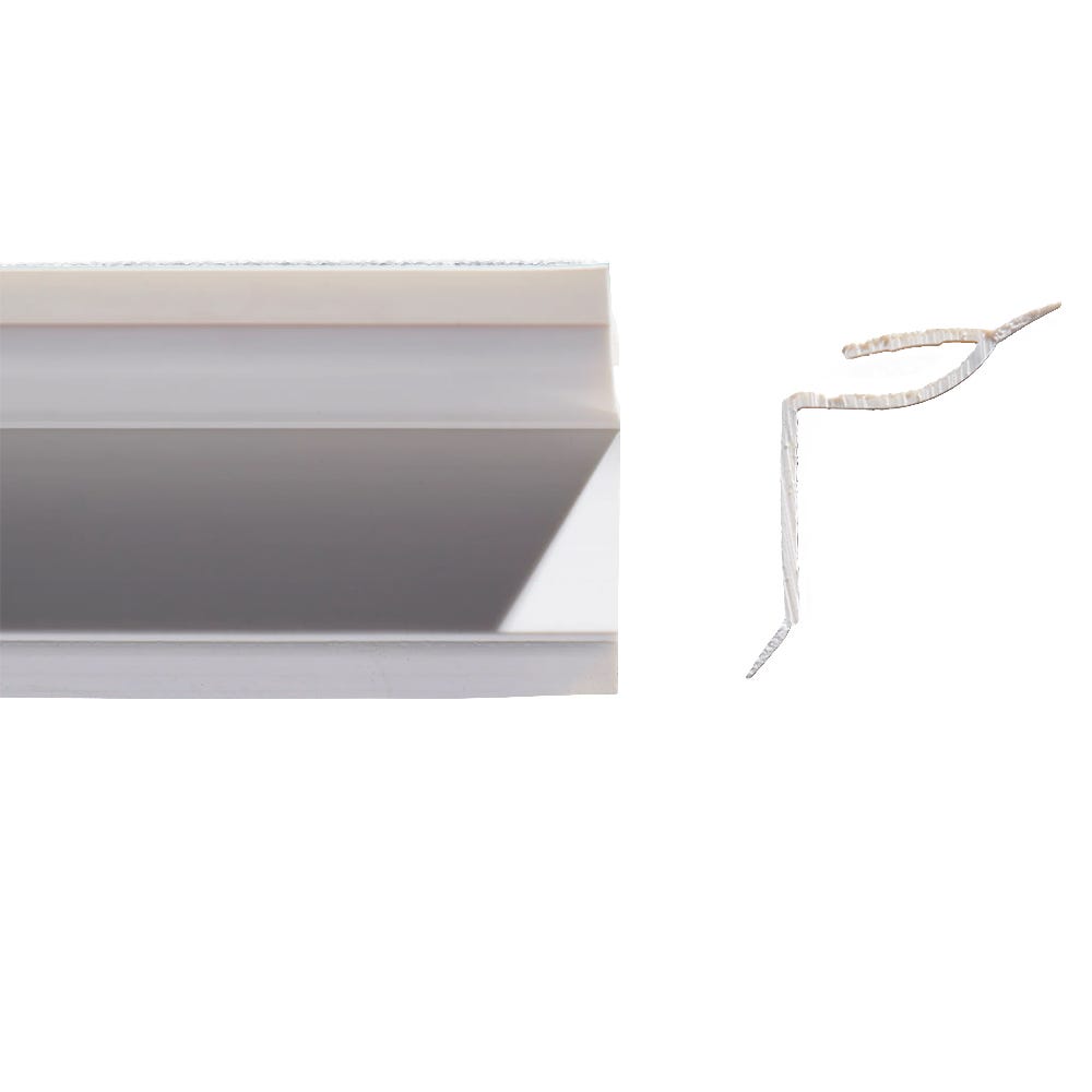 Altro Whiterock Shower Trim White 1800mm x 23mm - A923/18/01 at Building Materials