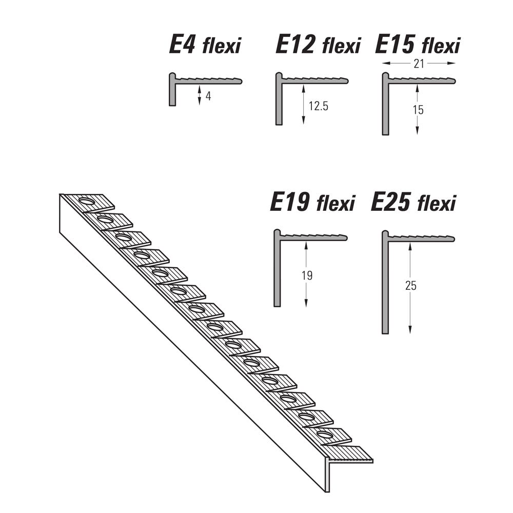 QIC Trim Type E15 Flexi 3000mm x 15mm x 21mm at Building Materials