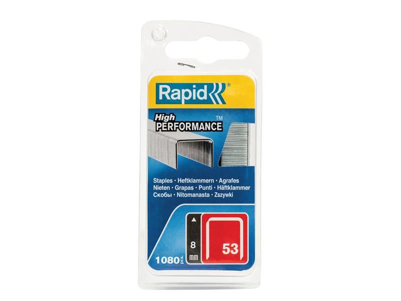 Rapid RPD40109503 53/8B 8mm Galvanised Staples (Pack 1080)