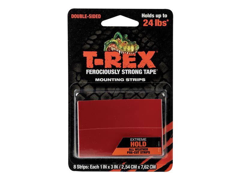 Shurtape SHU286252 T-REX® Extreme Hold Mounting Strips 2.54 x 7.62cm (Pack 8)