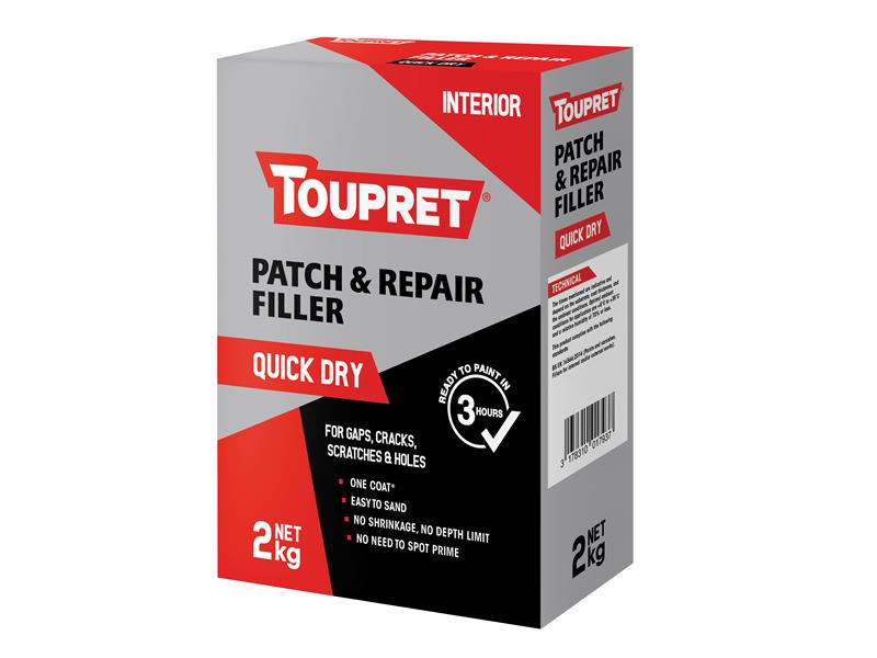 Toupret TOUFGREB02GB Quick Dry Patch & Repair 2kg
